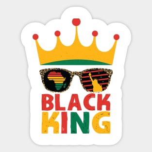 Young King Crown African American Kids Boys 1865 Juneteenth Sticker